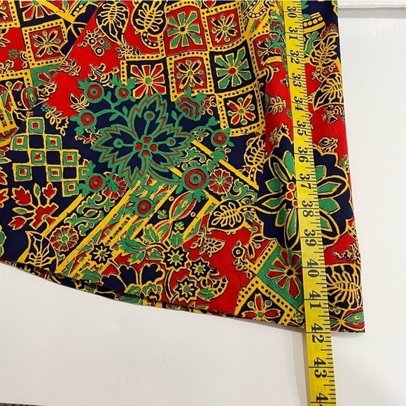 The House of Nu-Mode Vibrant Colourful Vintage Dress with ties beaded ends - Picture 10 of 16